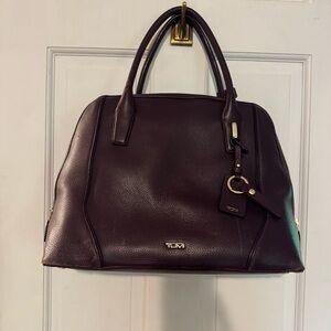 TUMI Handbag Stanton Janet Leather Purple Used